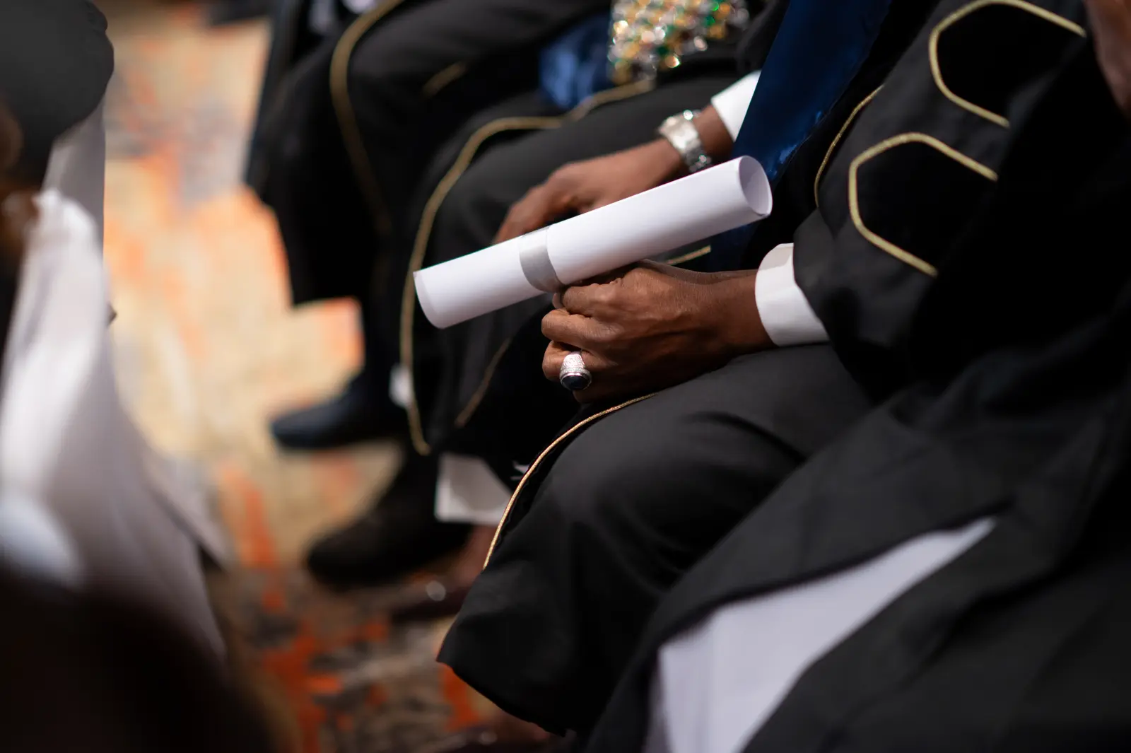 UBIS graduates in caps and gowns at the commencement ceremony